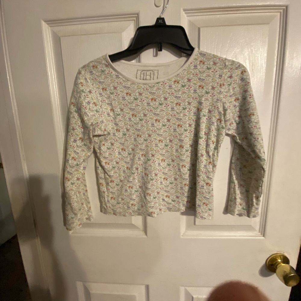 Lila & Hayes Girls Sz 8 Pajama Long Sleeve Short Set Floral Pattern